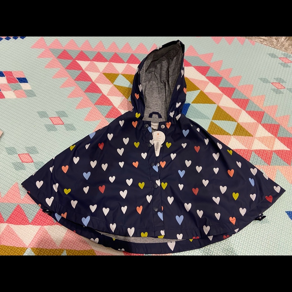 Sweetest Gymboree water resistant poncho perfect for splashing in the rain!